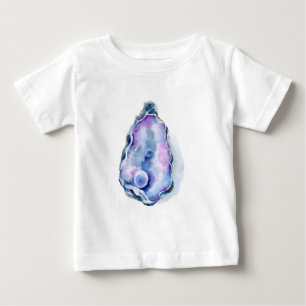 Vattenfärgostronsnäcka med pärlan t-shirt