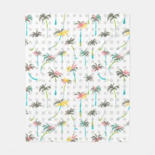 Vattenfärgpalmträd Fleecefilt