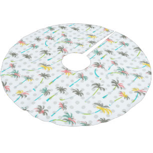 Vattenfärgpalmträd Julgransmatta Borstad Polyester