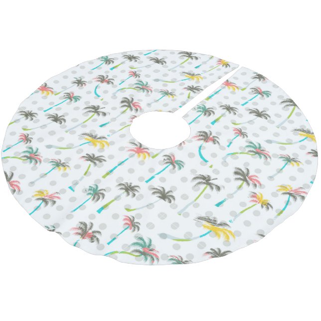 Vattenfärgpalmträd Julgransmatta Borstad Polyester (Vinklad)