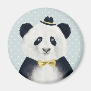 VattenfärgPandabjörn Magnet