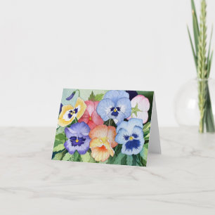 VattenfärgPansies tom II noterar kortet Kort