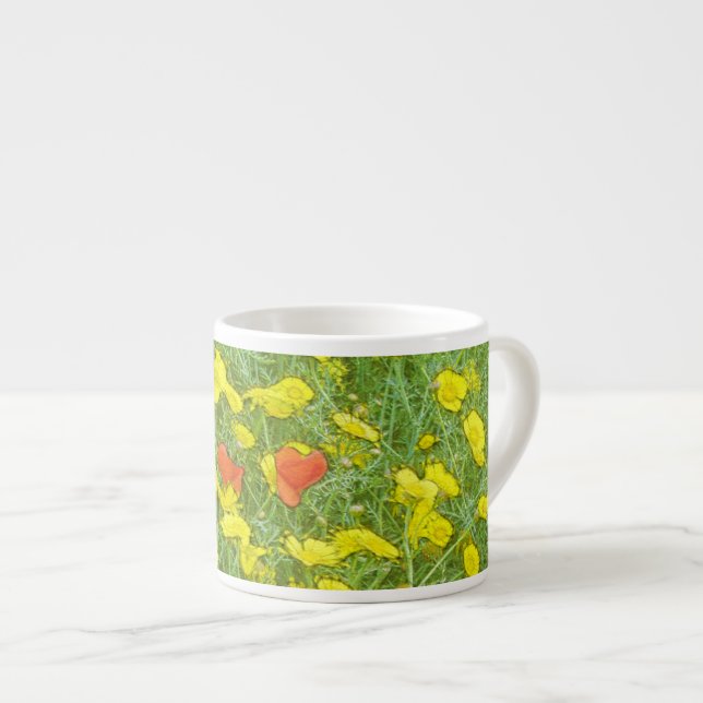 Vattenfärgpoppor Espressomugg (Framsida höger)