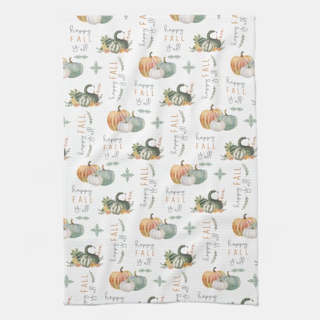 VATTENFÄRGPUMPKINER OCH VAROR KÖKSHANDDUK (Vertikal)