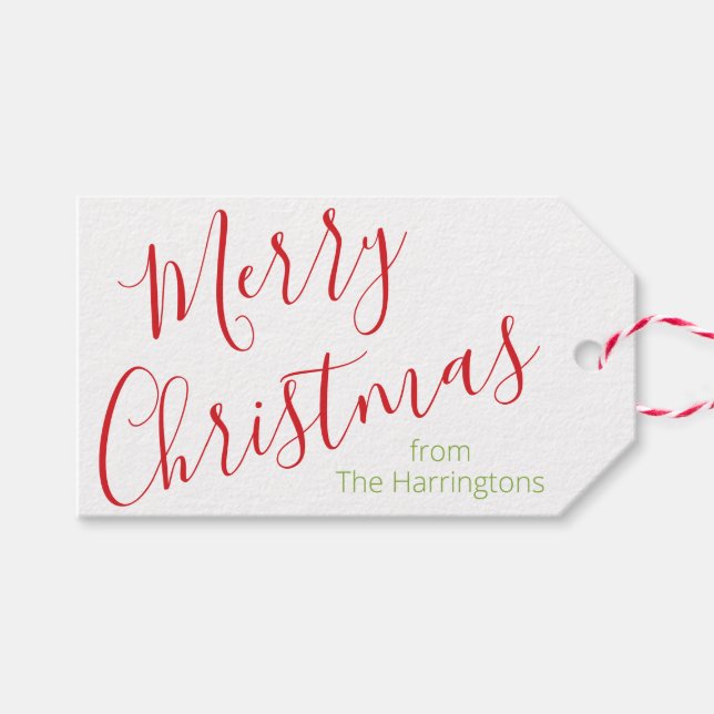 Vattenfärgpunkter och skriptJuletiketter Presentetikett (Framsidan (Horizontal))