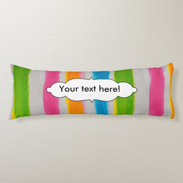 Vattenfärgrandstruktur Kroppskudde (Framsidan)