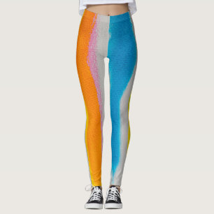 Vattenfärgrandstruktur Leggings
