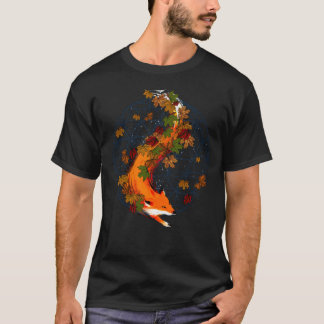 Vattenfärgrävblomma av livandedjur t shirt