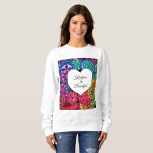 VattenfärgregnbågeMandala med hjärta T Shirt