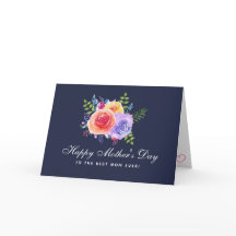 Vattenfärgrosor Blomsterbukett Mors Dag