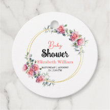 Vattenfärgrosor & Eukalyptus Baby Shower-fest