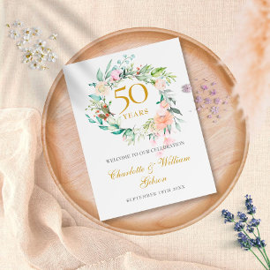 Vattenfärgrosor Grönska Blommig Meny Val RSVP