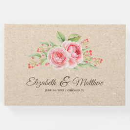 Vattenfärgrosor | Kraftpapper Bröllop Gästböcker