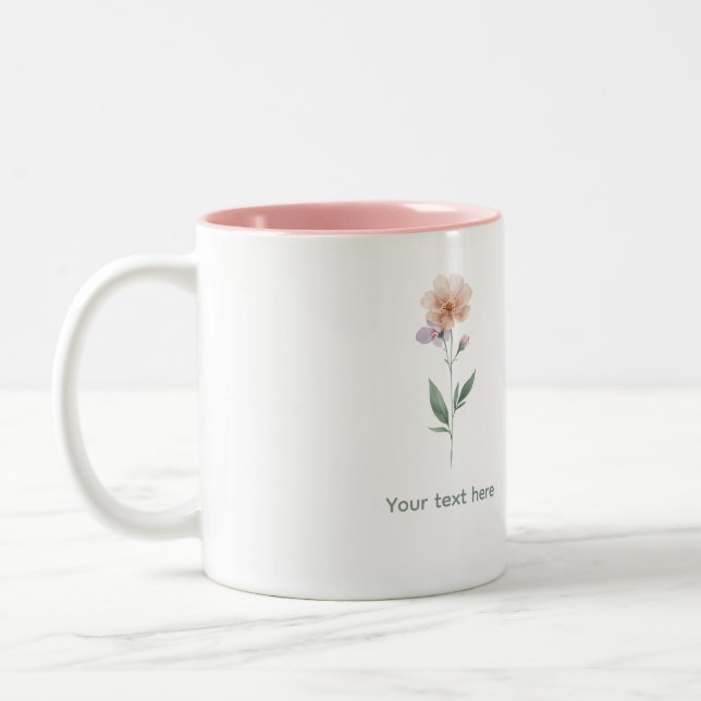 Vattenfärgs Anpassad Kaffemugg (Vänster)