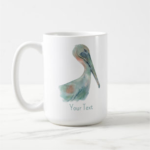 Vattenfärgs Pelikan Kaffemugg