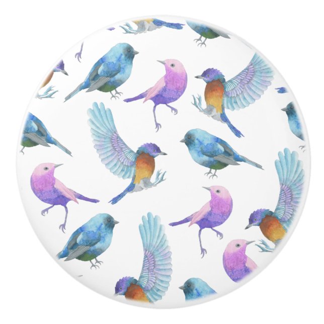 VattenfärgSafari: Fåglar (skräddarsy BG-färg!), Knopp (Framsidan)