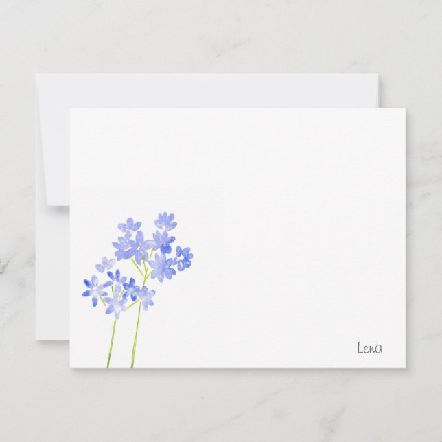 Vattenfärgsagapanthus-anteckningskort Anteckningskort (Framsida)