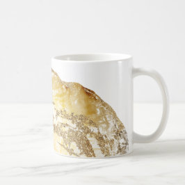 *~* Vattenfärgsagate Geode Guld Glitter Sten Kaffemugg