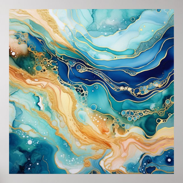 Vattenfärgsagate Poster (Framsidan)