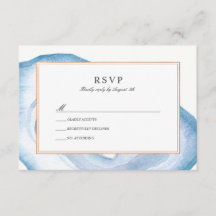 Vattenfärgsagate-segment, OSA kort | Blå