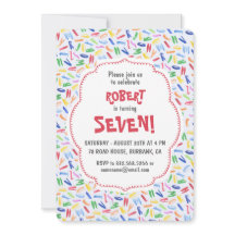 Vattenfärgsalfabet anpassningsbar barns födelsedag