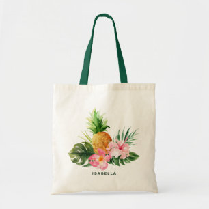 Vattenfärgsanas Tropical Anpassningsbar Tote Bag Tygkasse