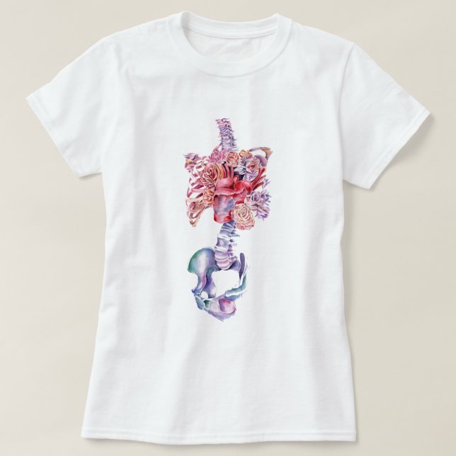 Vattenfärgsanatomi Heart T Shirt (Design framsida)