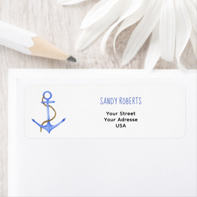 Vattenfärgsankare - Returadressetikett Returadress Etikett (Insitu)