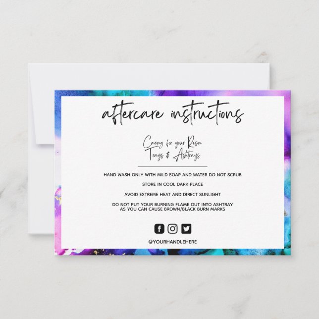 Vattenfärgsanvisningar för efterbehandling 2 (Framsida)