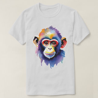 Vattenfärgsapa T-Shirt