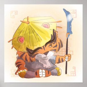 Vattenfärgsår för tigern, Samurai Poster