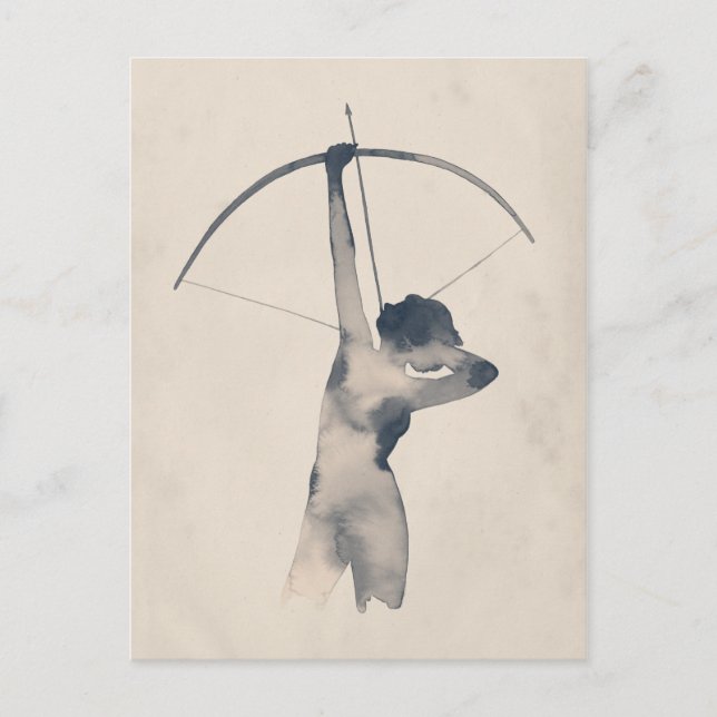 Vattenfärgsarkölös Vykort (Framsida)