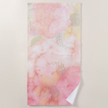 Vattenfärgsbakgrund för Blommigt Rosa 