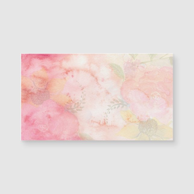 Vattenfärgsbakgrund för Blommigt Rosa  (Framsida)