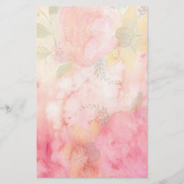 Vattenfärgsbakgrund för Blommigt Rosa 