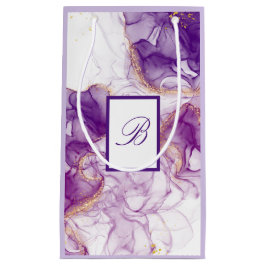 Vattenfärgsbakgrund med Lila med gyllene folier