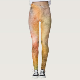 Vattenfärgsbalkar för Vår Stil Leggings