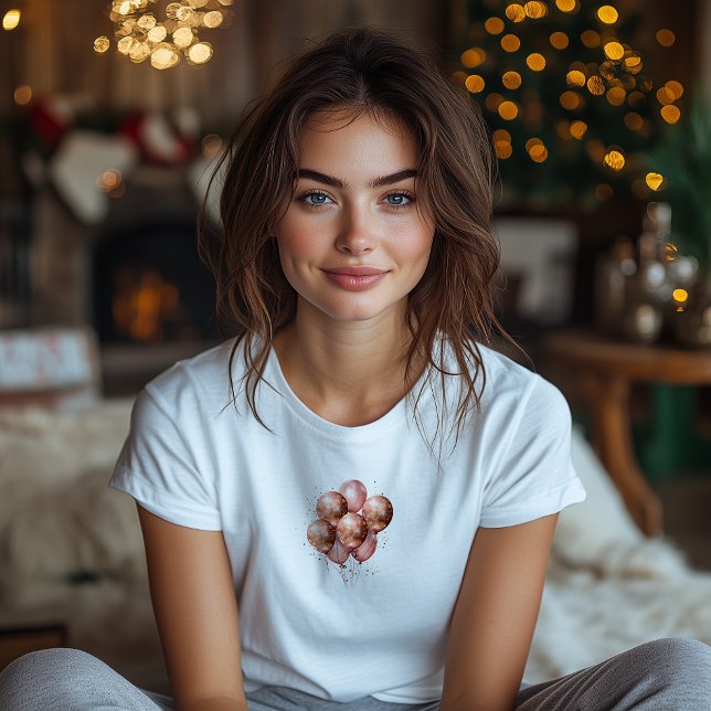 vattenfärgsballong ro guld t shirt (Skapare uppladdad)