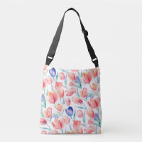 Vattenfärgsbälte Tulips Mönster Kor Body Bag