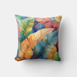 Vattenfärgsbanans löv kudde