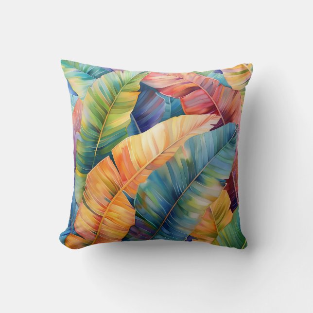 Vattenfärgsbanans löv kudde (Framsida)