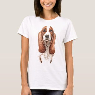 Vattenfärgsband - hund t shirt