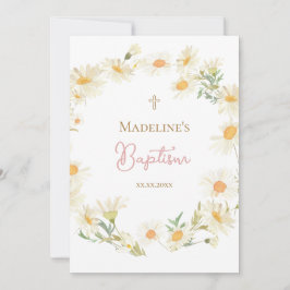 vattenfärgsbaptism daisy inbjudningar