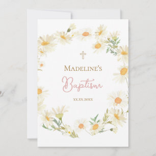vattenfärgsbaptism daisy inbjudningar