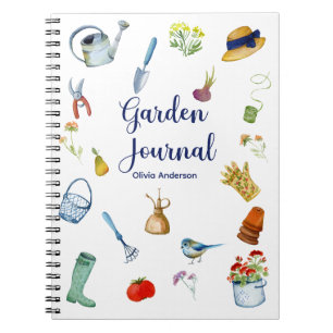 Vattenfärgsbärbar dator  Journal Spiral Anteckningsbok