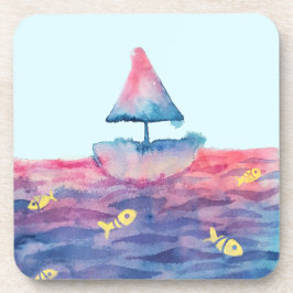 Vattenfärgsbåtar Underlägg