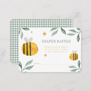 VattenfärgsBee Honung Sweet Baby Shower Tilläggskort