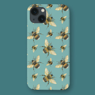 VattenfärgsBee Mönster iPhone/iPad-väska