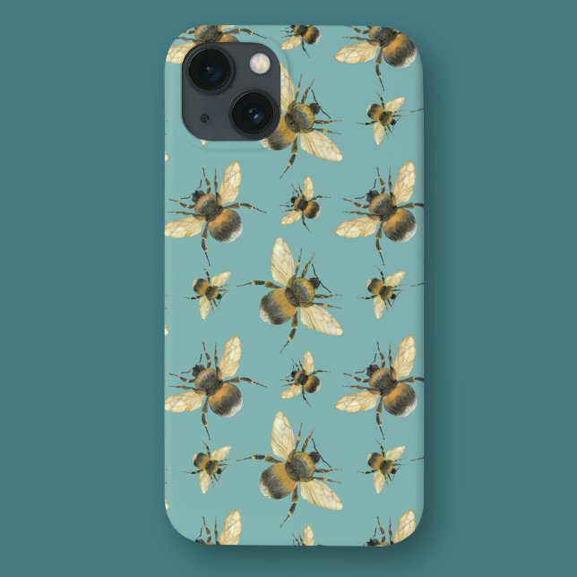 VattenfärgsBee Mönster iPhone/iPad-väska (Skapare uppladdad)