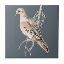 Vattenfärgsbefruktning Dove Bird Wildlife Nature a Kakelplatta